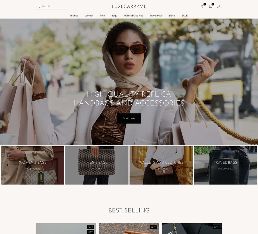 LUXECARRY ME - Branding, Web Design, CMS